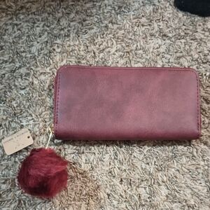 NWT Marbella & Ashford Travel Often Wallet With Pom Pom.